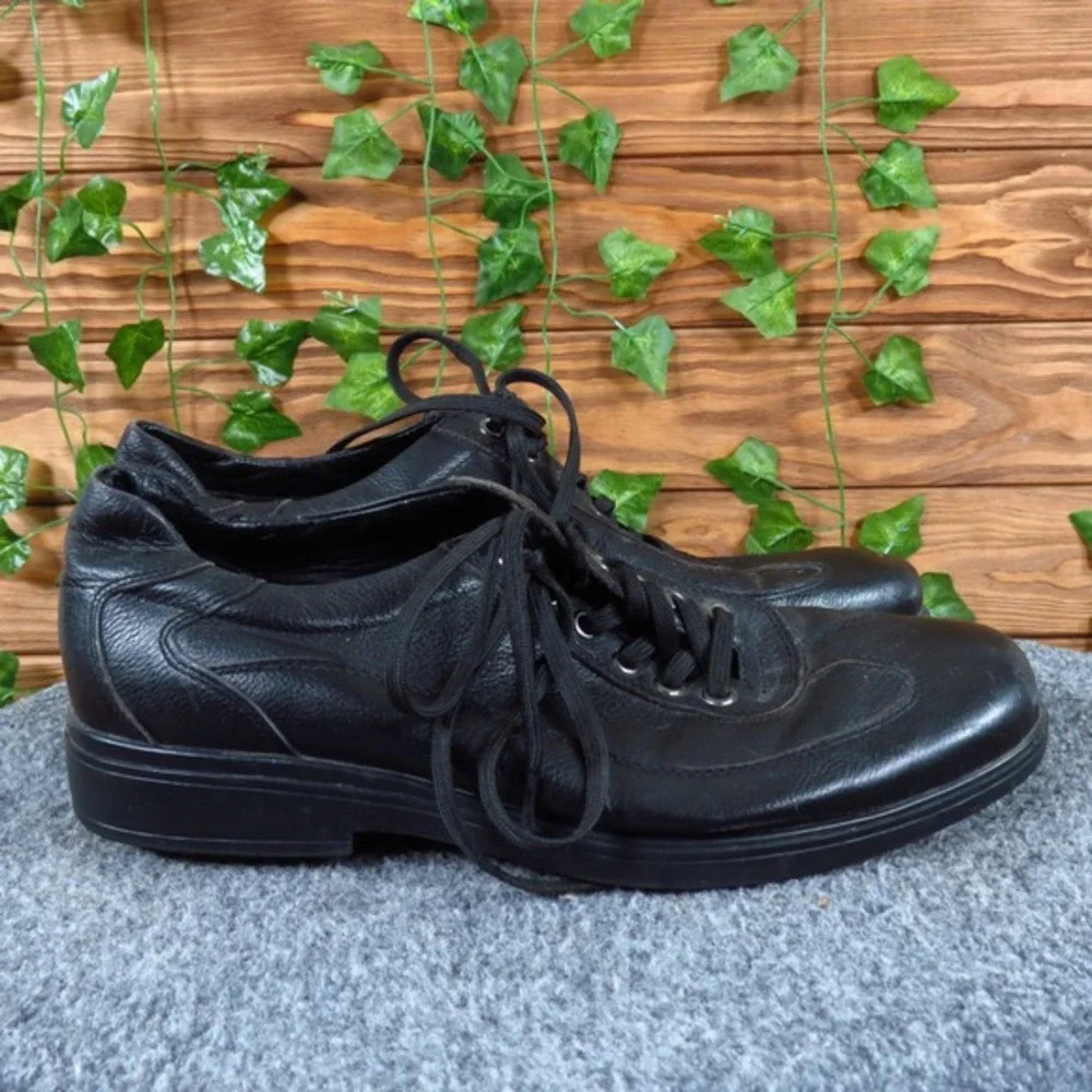 Gravity Defyer Winton Mens Comfort Walking Shoes Size‎ 9 Black Leather
